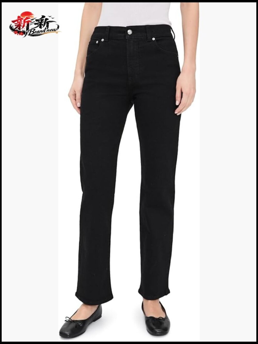Mid-Weight Stretch Denim Longline Jeans 5-Pocket